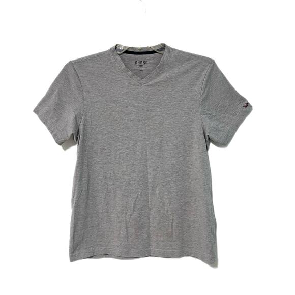 Rhone Men's V-Neck Tee T-Shirt Size Medium Gray Pima Cotton Peru - Picture 1 of 10